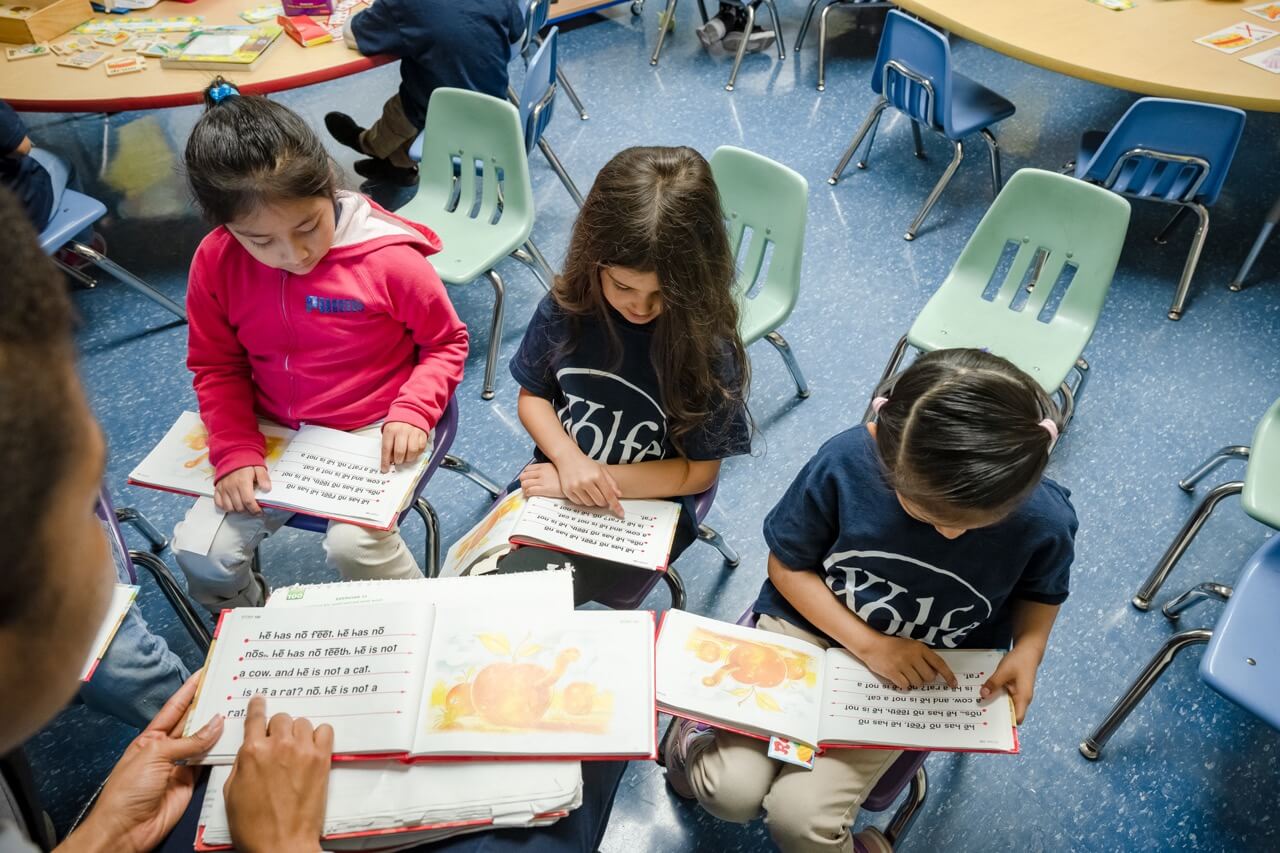 Students Reading together